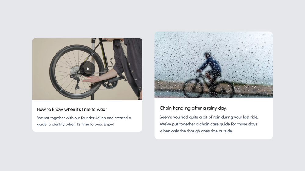 Cyclowax Companion App - Wax Guides